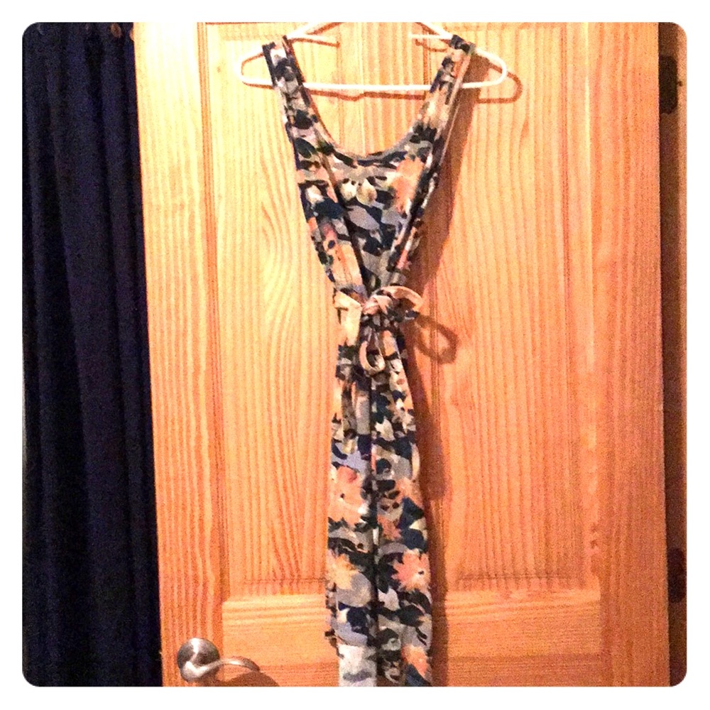Floral tea length dress